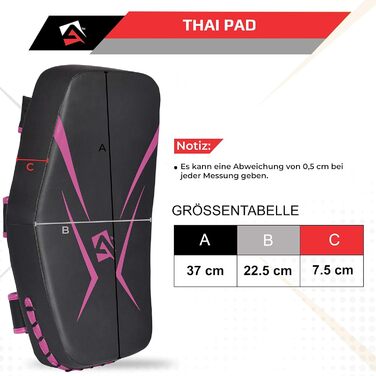 Шлагбаум для бойових мистецтв Pratzen, рукавичка для боксу Maya-Leder Curved, килимок для кікбоксингу, Муай-Тай, боксерський килимок, боксерські рукавички для боксу, бойових мистецтв, карате та ММА, одноразовий рожевий