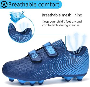 Дитячі футбольні бутси для хлопчиків та дівчаток, низькі, для тренувань та занять спорту на відкритому повітрі, унісекс, розмір 28-37, блакитні