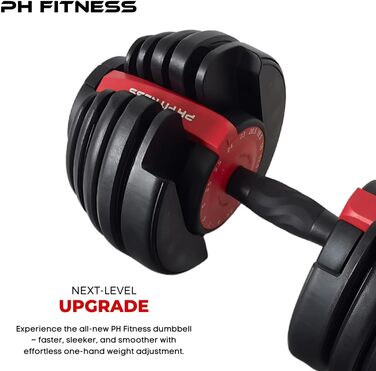 Регульована штанга 24 кг – окрема – 15 в 1 – для дому та силових тренувань. Компактна, чорно-червона