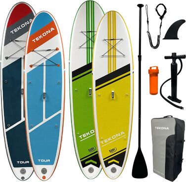 Надувна SUP-дошка TEKONA 300 см з веслом, рюкзаком, насосом, 3 плавниками, комплект для каяка, різні моделі та кольори