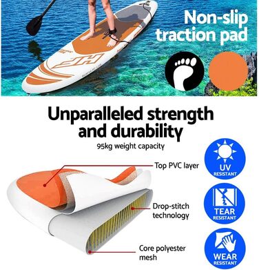 Надувна SUP-дошка Bestway HYDRO-FORCE iSUP Aqua Journey 274x76x12 см для веслування стоячи