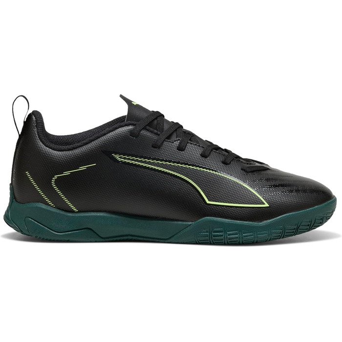 Дитячі футбольні бутси PUMA Ultra 6 Play It Jr для гри на твердих поверхнях (32 EU, Puma Black Fizzy Light Green)