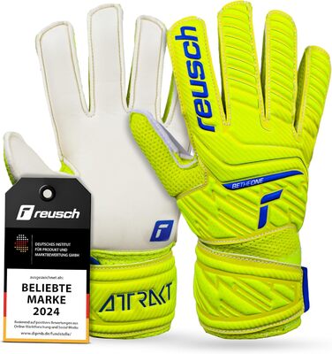Воротарські рукавички Reusch Attrakt Solid Junior для дітей 5-16 років | Жовто-синій/Білий колір