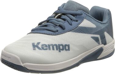 Дитячі гандбольні кросівки Kempa Wing 2.0 Junior - біло-сталево-блакитні (28 EU, вузька колодка)
