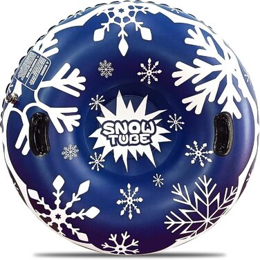 Надувний сніговий санки-труба Frostschutz з ручками, 119 см. Ідеально для зимових розваг дітей та дорослих.