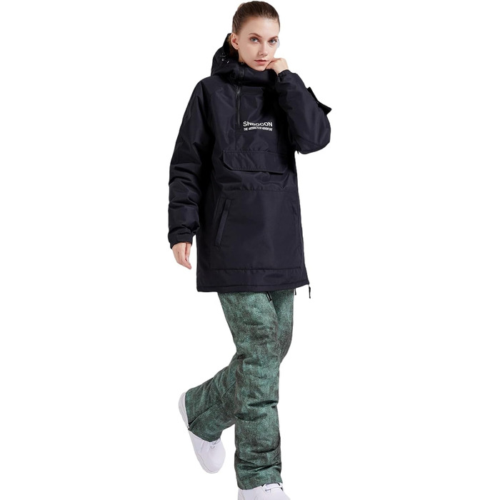 Жіночий гірськолижний костюм Bluemagic: тепла, водонепроникна та дихаюча куртка-софтшелл, зелений (L, чорний)