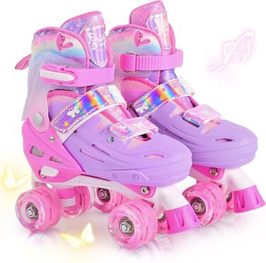 Роликові ковзани 2PM SPORTS для дітей: регульовані, рожево-блакитні, розмір 32-36 EU