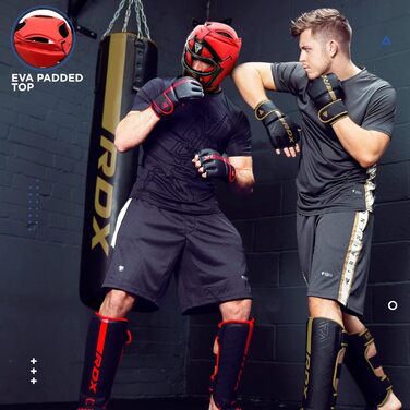 Захист голови RDX для боксу з решіткою, шкіра Maya Hide, для MMA, кікбоксингу, тайського боксу, захист обличчя та носа, боксерський шолом для тренувань, чоловічий та жіночий