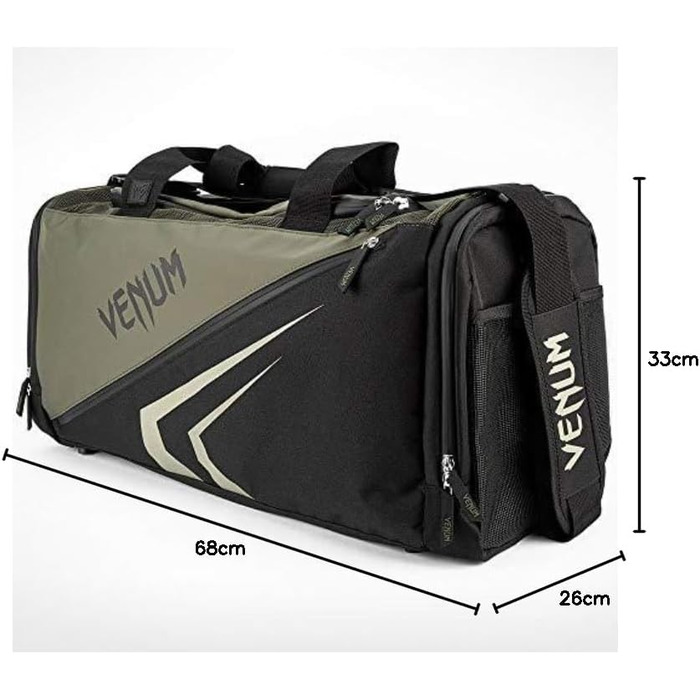 Cпортивна сумка Venum Trainer Lite Evo, унісекс, хакі/чорна, універсальний розмір