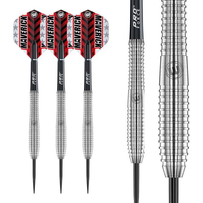 Дартс WINMAU Maverick 25 г, професійний, стілтіп, вольфрамовий, з наборами оперення та стрижнів
