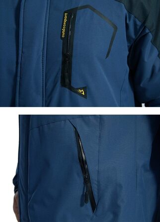 Чоловіча зимова куртка EKLENTSON: водонепроникна, вітронепроникна, з підкладкою, для туризму та активного відпочинку, 4 кишені, червона