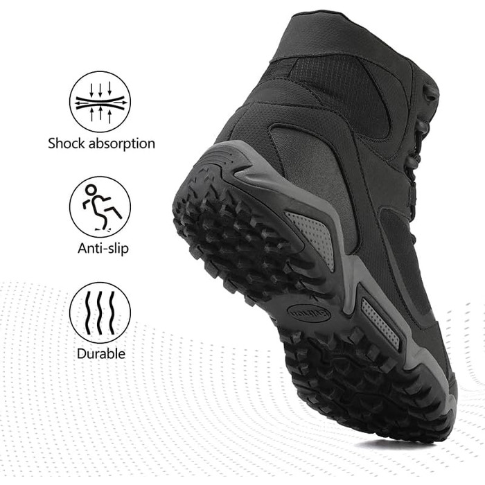 Чоловічі трекінгові черевики NORTIV 8, водонепроникні, чорні (44 EU)