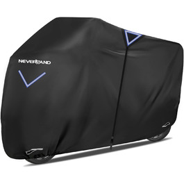 Накладна для мотоцикла NEVERLAND Outdoor, 295x110x140 см, 300D, водовідштовхувальна, з отворами для замка, світловідбиваюча, чорна, для мотоцикла, мопеда, скутера, ролера (XXXL)