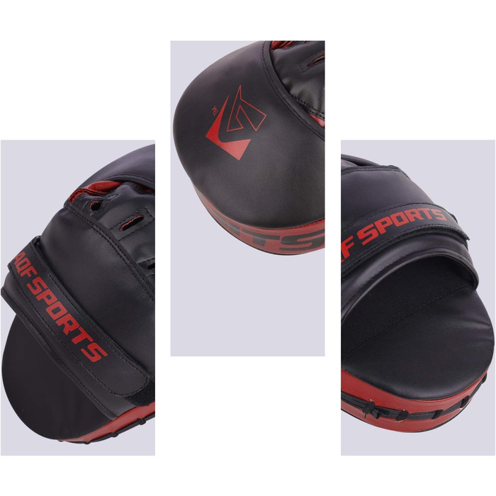 Боксерські рукавички Pratzen Rex Leder: рукавички для ударів, захисні подушки, тренування з самооборони, бокс, кікбоксинг, тайський бокс, таеквондо (червоні)