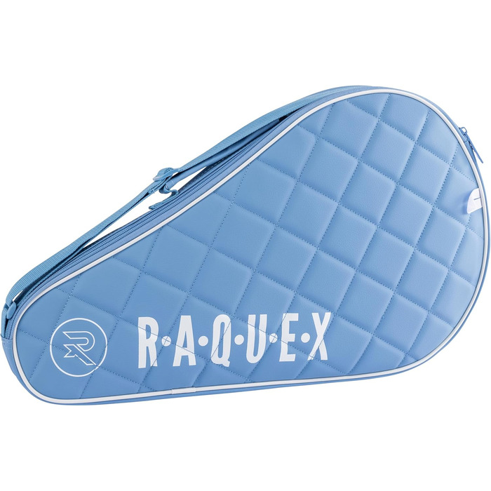Елітна сумка для падельної ракетки Raquex, синя або чорна, з прошитої екошкіри для одного падельного ракету, захисна, чоловіча та жіноча, розкішний подарунок для паделю