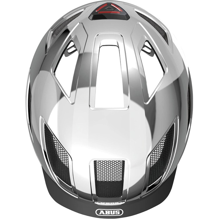 Велосипедний шолом ABUS Hyban 2.0 із заднім ліхтарем, ABS-оболонка, для чоловіків і жінок, розмір M (52-58 см), сріблястий