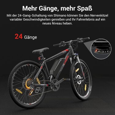 Електровелосипед Eleglide M2 27,5/29 дюймів для чоловіків і жінок, гідравлічні дискові гальма, акумулятор 36В 15Аг, запас ходу до 125 км, офроуд електричний гірський велосипед, 24 передачі, з додатком
