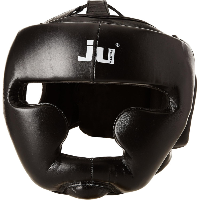 Захисний шолом Ju-Sports для підборіддя, вух і скул, шкіряний, чорний, для боксу, кікбоксингу, тайського боксу та інших єдиноборств
