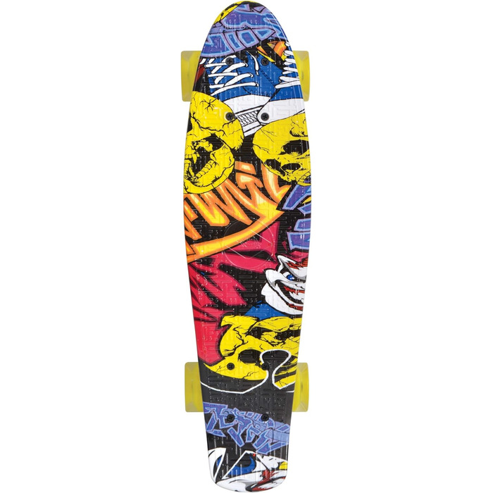 Скейтборд Schildkröt Retro Free Spirit, LED ролики, ABEC7, преміум, різні дизайни