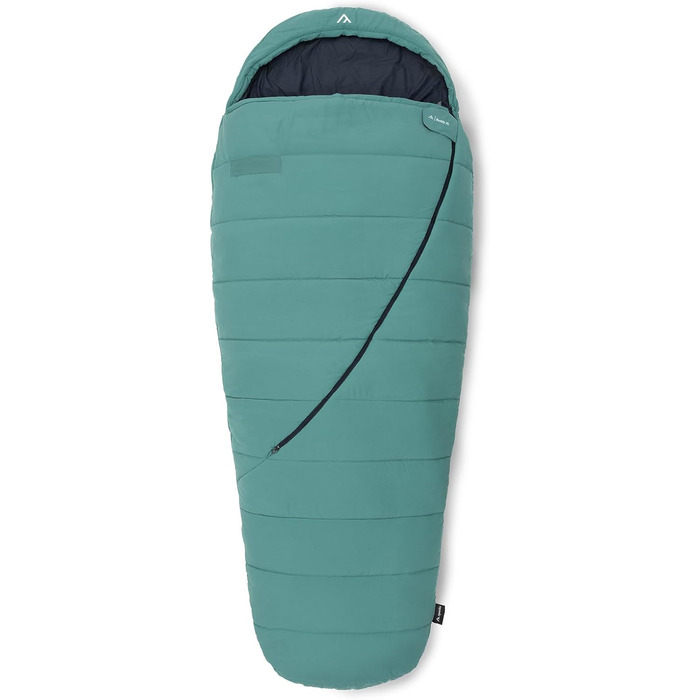 Спальний мішок Qeedo Buddy XL 8 XXL, для дорослих та підлітків (до 220 см), 3 сезони, літо, Outdoor, Peach Skin (зелений)