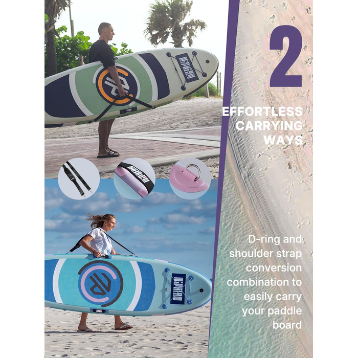 Надувне SUP-борд Niphean з сидінням та аксесуарами, 320 см, для всіх рівнів, 200 кг, для 2 осіб, Stand Up Paddle Board для дорослих Tidal Plaid