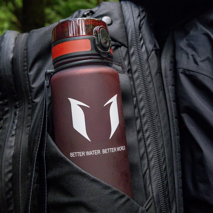 Фляга для води Super Sparrow - Tritan, 350/500/750/1000 мл, без BPA - спортивна, для фітнесу, велосипеда, університету, подорожей, легка, екологічна (1000 мл, світло-жовта)