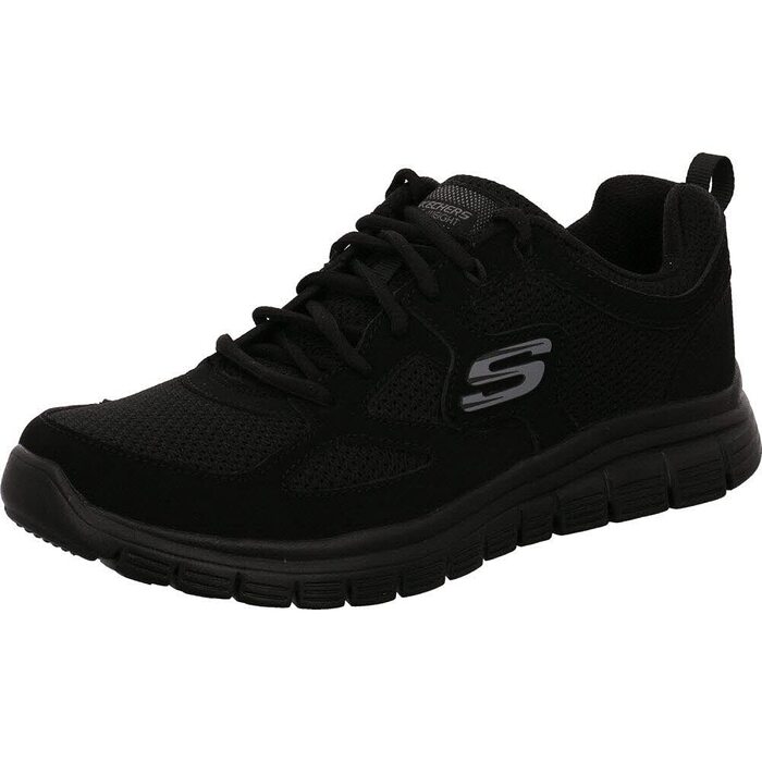 Чоловічі кросівки Skechers Burns - Agoura зі шкіри та сітки, чорні, розмір 48.5 EU