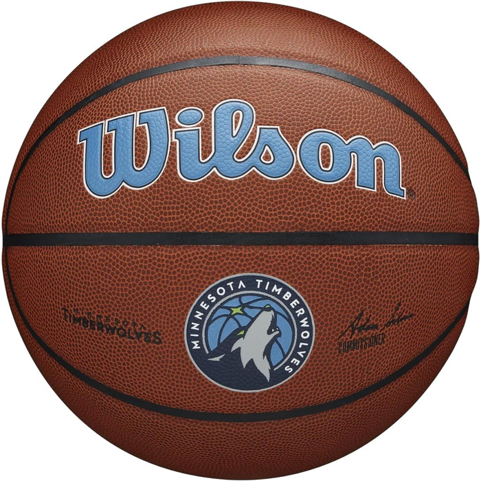 Баскетбольний м'яч Wilson NBA Team 7 Міннесота Тімбервулвз композитний, унісекс