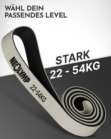 Гума для фітнесу Neolymp з натурального латексу, 22-54 кг, з електронною книгою, для силових тренувань