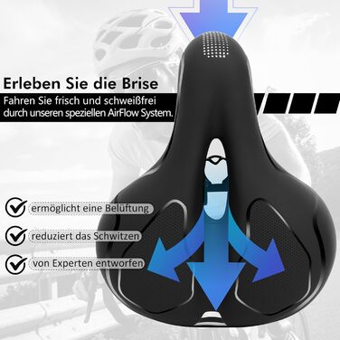 Зручний велосипедне сідло City для міста, чоловічий/жіночий, з Memory Foam, ергономічний, широкий, з інструментом