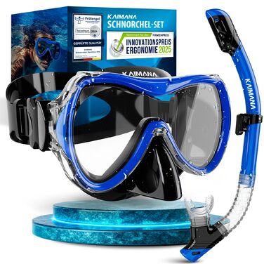 Комплект для снорклінгу Kaimana AquaVision Elite для дорослих з сумкою: маска та трубка