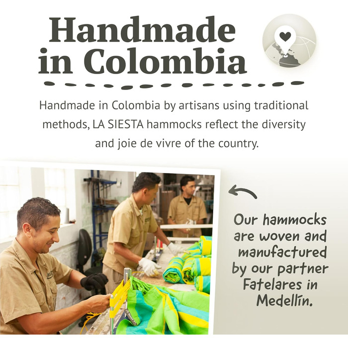 Гамак LA SIESTA® Brisa - класичний двомісний, ручної роботи з Колумбії, ширина 160 см, для відпочинку в приміщенні та на вулиці (Cedar)