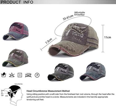 Кепка-бейсболка CheChury унісекс вінтажна, регульована кепка для гольфу та спорту, однорозмірна, колір хакі