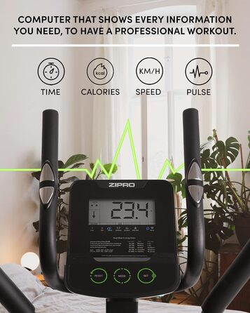 Zipro Crosstrainer Hulk: Магнітний тренажер для дому, до 150 кг, чорний