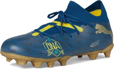 Дитячі футбольні бутси PUMA Future Match FG/AG Jr - для гри на траві та штучному покритті (33 EU, синій, жовтий)