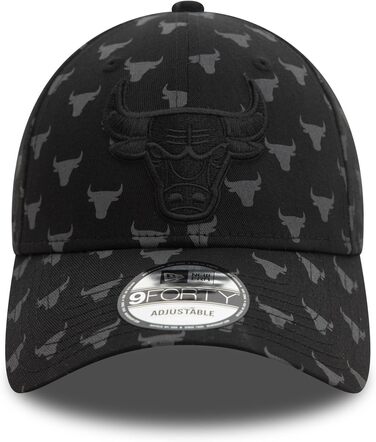 Кепка New Era NBA 9Forty Chicago Bulls, регульована, з вигнутим козирком, офіційний логотип, універсальний розмір