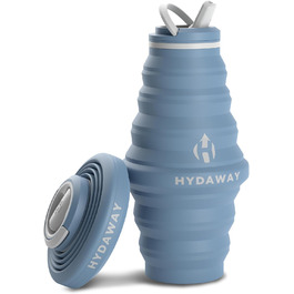 Складна пляшка для води HYDAWAY 750 мл Blue Ice, силіконова, харчова, з носиком, для подорожей