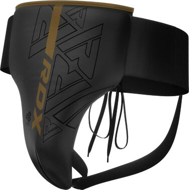 Чоловічий паховий захист RDX KARA, шкіра Maya Hide, для боксу, кікбоксингу, MMA, Муай Тай, карате, гандболу, золотий, розмір L