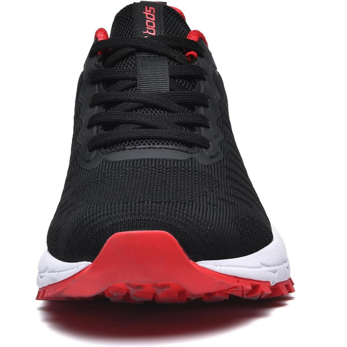 Кросівки для бігу та занять спортом Frysen: чоловічі та жіночі, легкі, дихаючі, чорно-червоні (36 EU)