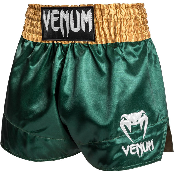 Бойкерські шорти для тайського боксу Venum Classic Muay Thai (Зелений/Золотий/Білий), розмір L Slim