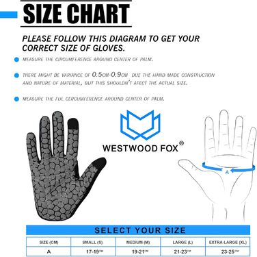 Велосипедні рукавички Westwood Fox Vofinger з антиковзаючою поверхнею та підтримкою сенсорного екрану, амортизуючі рукавички для гірського велосипеда, шосе, перегонів, їзди та спорту для чоловіків та жінок (L, синій)