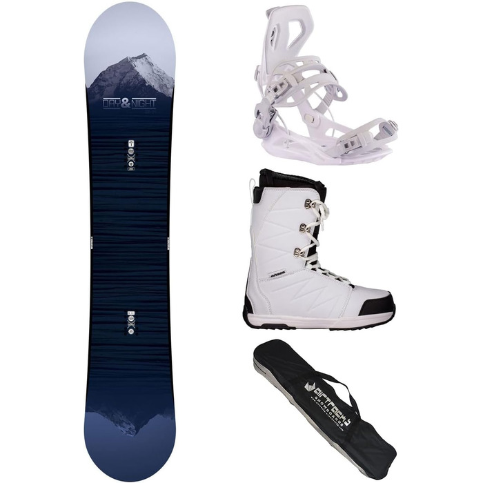 Жіночий сноуборд-комплект Airtracks Day & Night Rocker 144 см з кріпленнями Fastec Master W, черевиками Star W 39 та сумкою