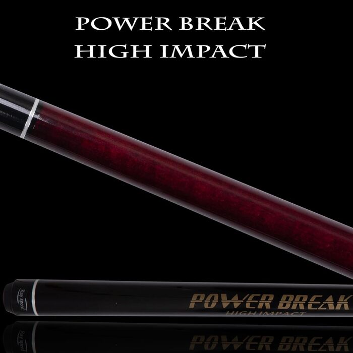 Білльярдний кий Ray Speed Heavy Hitter Jump Break, 3 частини, 14 мм наконечник з фенолу, 567-625 г, 21 oz, винно-червоний