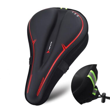 Покриття для велосипедного сидіння з гелевою подушкою, водонепроникне, для гірського велосипеда, велотренажера, чорного кольору