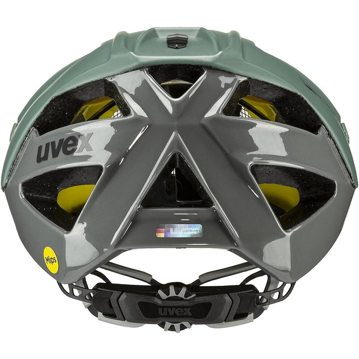 Велосипедний шолом Uvex Quatro CC MIPS, зелений, захисний