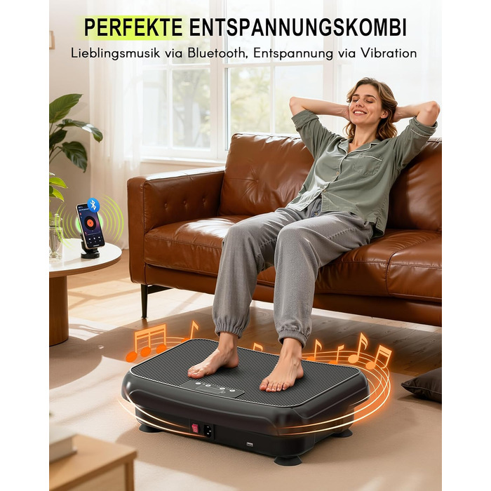 Віброплатформа HomeFitnessCode Mini для жінок - тренажер з різними рівнями інтенсивності, вібротренажер для дому, схуднення, нарощування м'язів, тренування всього тіла, чорний