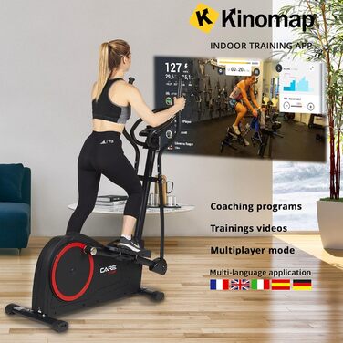 Еліптичний тренажер Care Fitness CE-685 з 24 програмами, моторизованим опором, LCD-дисплеєм і Bluetooth для Kinomap