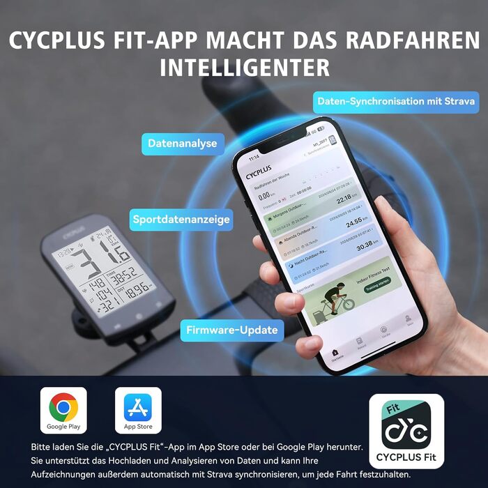Велокомп'ютер CYCPLUS GPS бездротовий, водонепроникний з ANT+ Bluetooth, LCD 2.9
