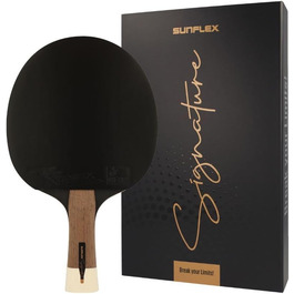 Sunflex ITTF Сертифікована професійна ракетка для настільного тенісу Signature Line з високоякісного дерева, турнірне покриття, для досвідчених гравців і змагального рівня, у магнітній коробці Xonox