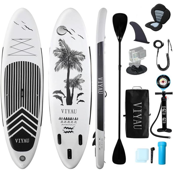 Надувний SUP Борд для двох: Paddle Board, Stand-up Paddling Board, SUP Борд, 200 кг, білий